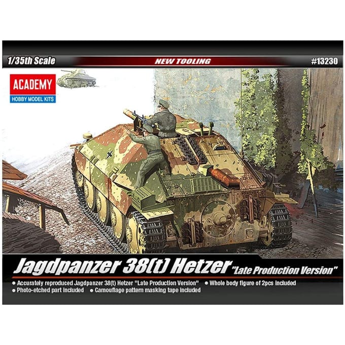 Academy 13230 Hetzer 1/35 – Duitse Tankjager WOII – Plastic Modelbouwpakket