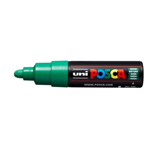 Posca marker met conische punt schrijfdikte breed donkergroen
