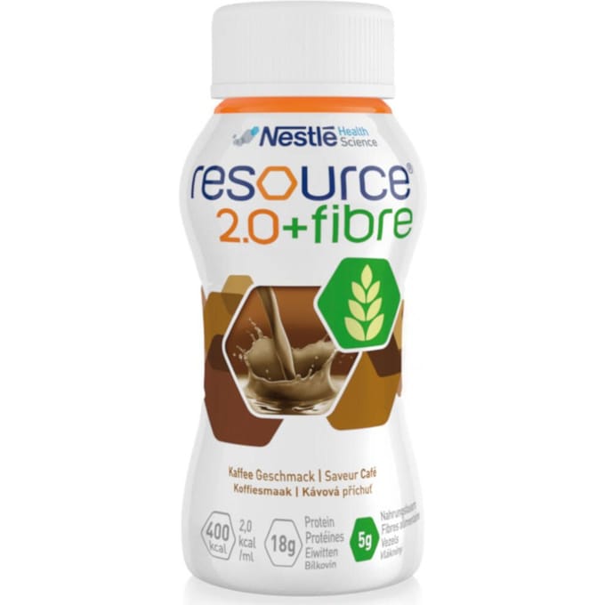 Resource 2.0 + Fibre Koffie 4x200 Drinkbare oplossing