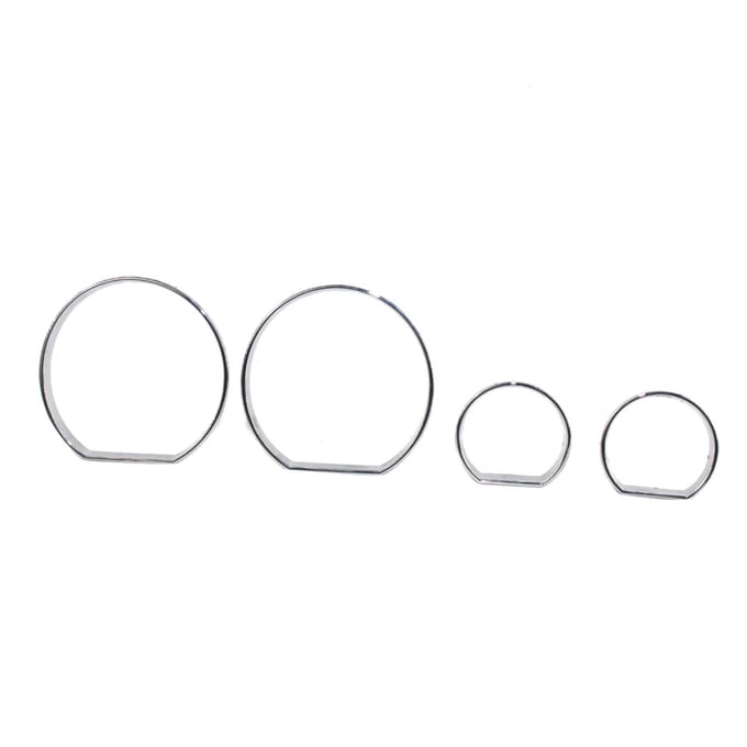 Chroom Meter Cluster Dashboard Bezel Ringen Sierlijst Wijzerplaat white