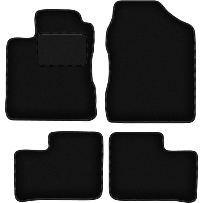 Zwarte veloursmatten voor: Daihatsu Cuore VI hatchback (2003-2007)