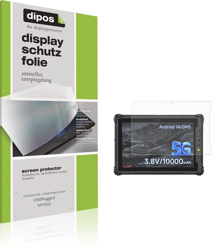 dipos – 2x Matte Beschermfolie geschikt voor ONERugged M105Q | Krasbestendige & antireflecterende Screenprotector Ultra-Thin