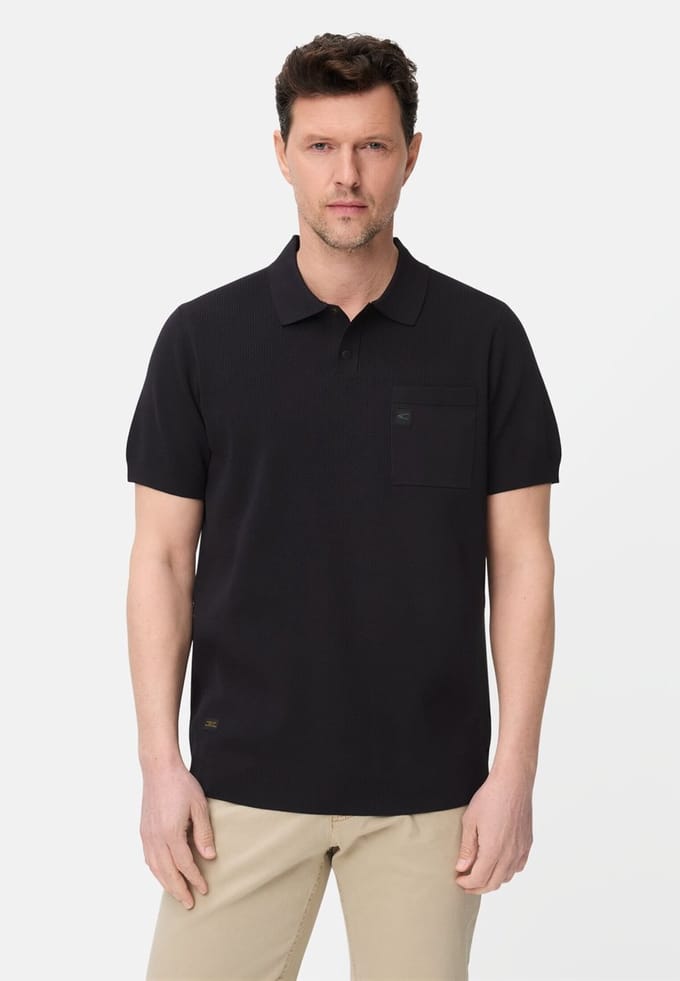 camel active fleXXXactive® poloshirt van sneldrogend materiaal - Maat - Donkerblauwmenswear-M