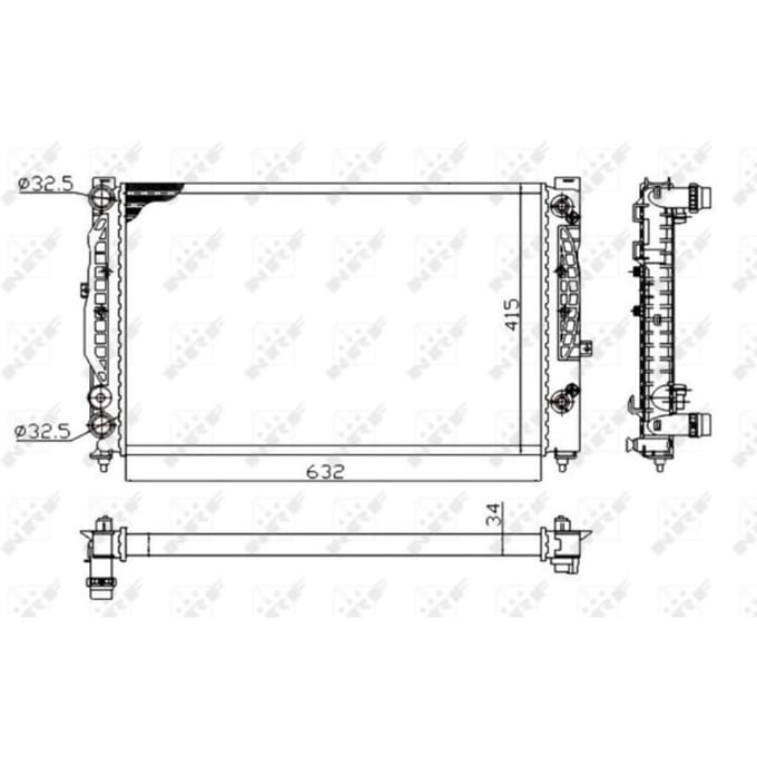 Radiator, motorkoeling Economy Class NRF 529504A