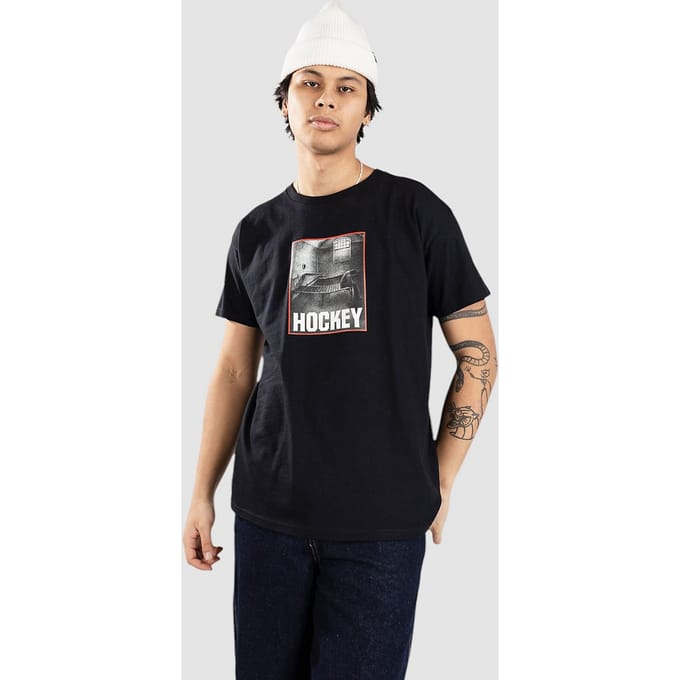 Hockey Skateboards Bed Rot T-Shirt zwart