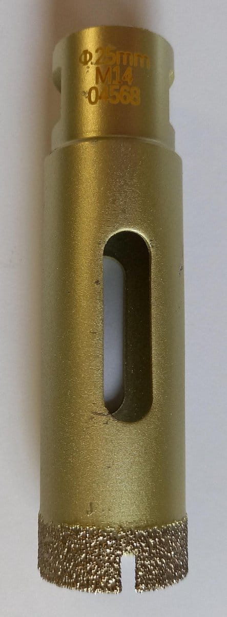 Tegelboor - galvanisch - aansl. M14 - Ø 25mm