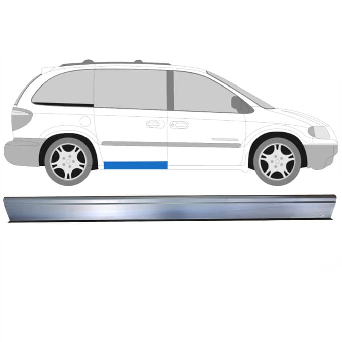 Schuifdeur dorpel reparatiepanel voor Chrysler Voyager 2000-2008