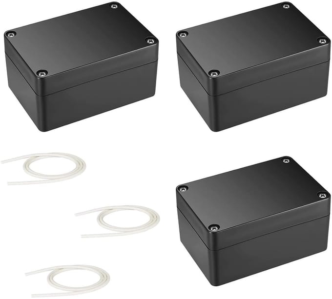 Store_8 - Aansluitdoos waterdicht - Verdeeldoos buiten - Robuuste bescherming - Zwart - Elektronische behuizing - Ideaal voor buitengebruik - Compa...
