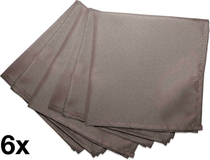 Wicotex - Servetten Polyester 40x40cm Taupe 6 stuks