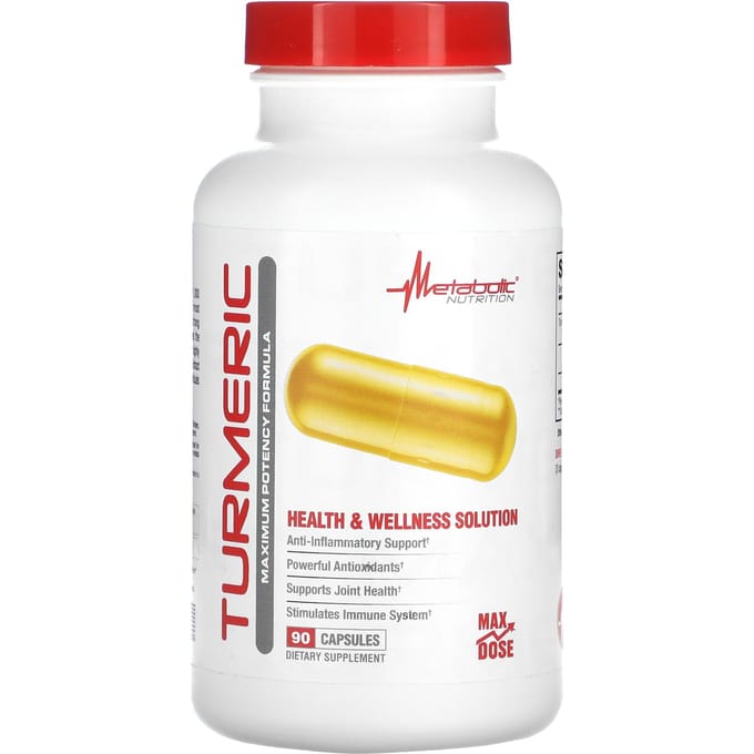 Metabolic Nutrition, Kurkuma, 90 Capsules