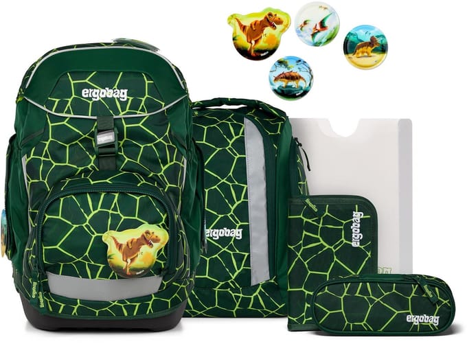 ergobag schooltas Pack-Set 6-delig BärRex donkergroen