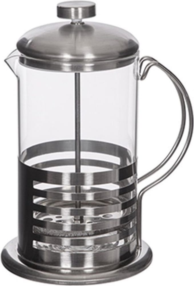 Alessandro Cafetière French Press koffiezetter/thee maker - koffie/thee pers - 800 ml - glas/rvs