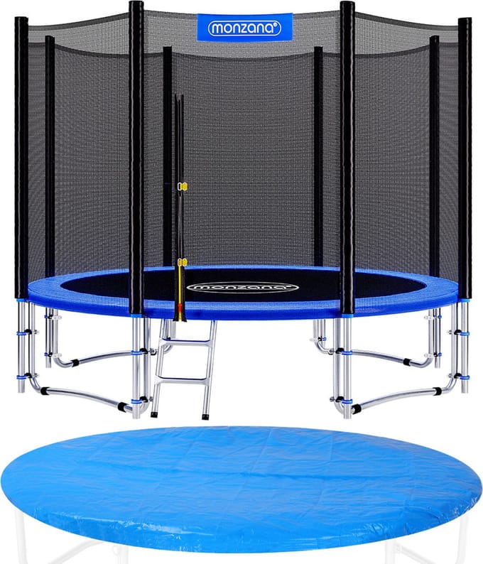 Monzana Trampoline - 366cm Incl Veiligheidsnet Rand Ladder – Blauw