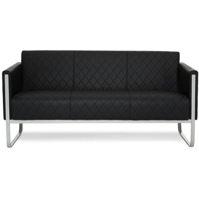 Loungesofa ARUBA STEP Kunstleder 3-zit zwart hjh OFFICE