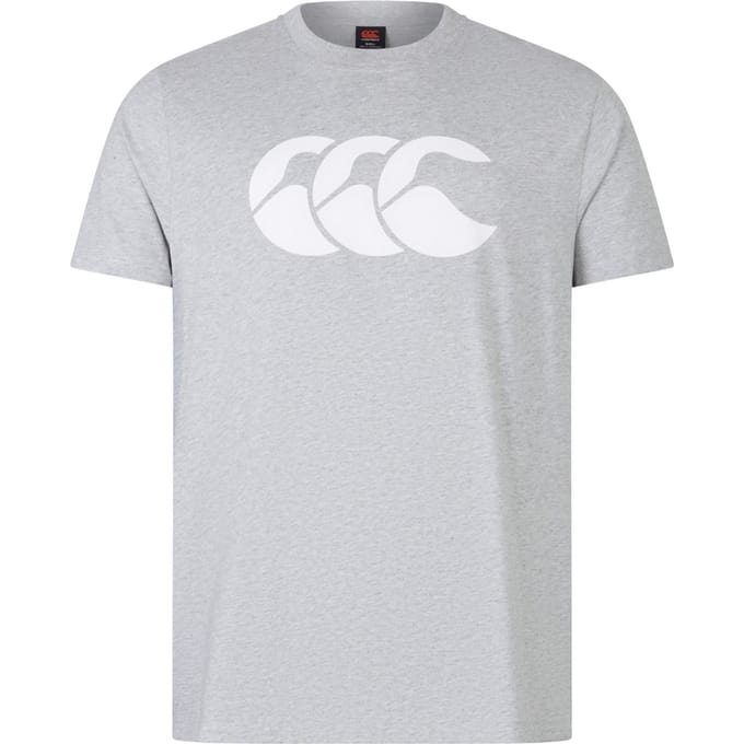 Canterbury Heren Logo Biologisch Katoenen T-Shirt (Klassiek gemêleerd)