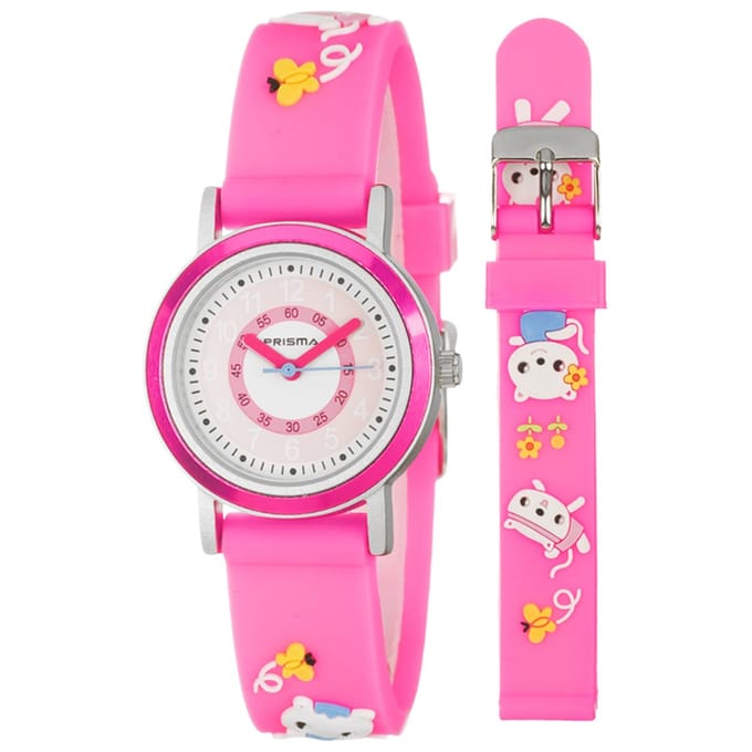 Prisma Kinderhorloge "Isabel" met Extra Silicone Bandje - 28mm