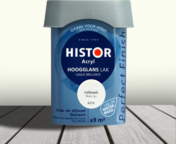 Histor Perfect Finish Lak Acryl Hoogglans 0,75 liter - Leliewit