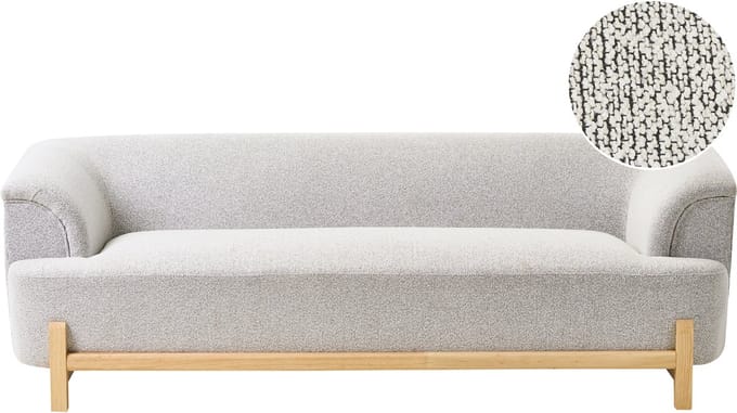 ALNOR - Driezitsbank - Lichtgrijs - Polyester