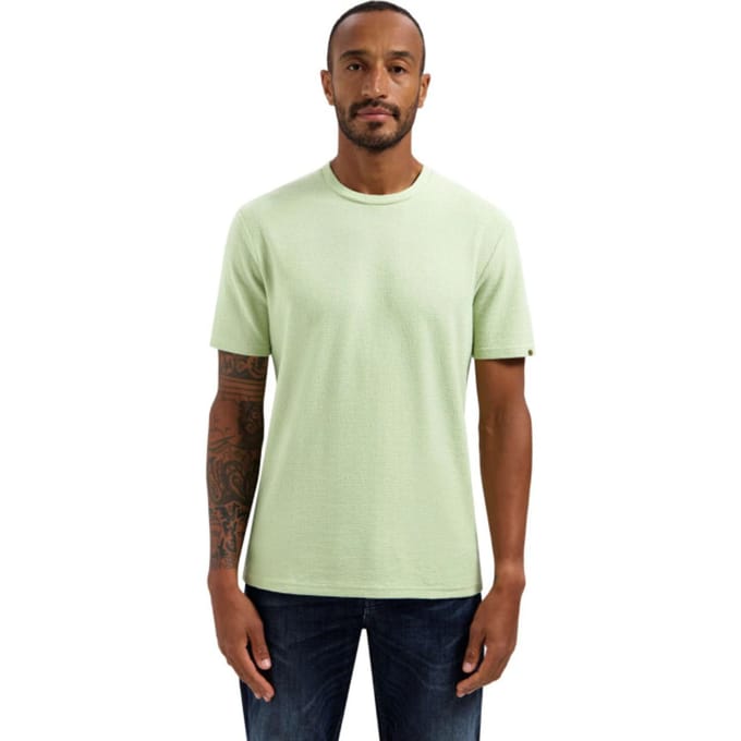 No Excess T-Shirt Crewneck Solid Jacquard Green  L