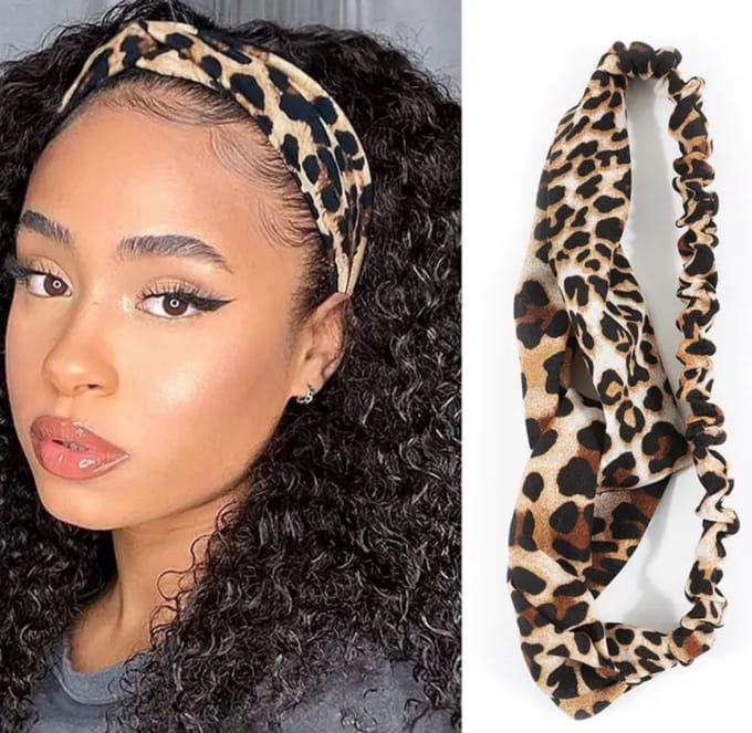 Haarband panter bruin - haar accessoire - vrouw - kind - schattig - panter