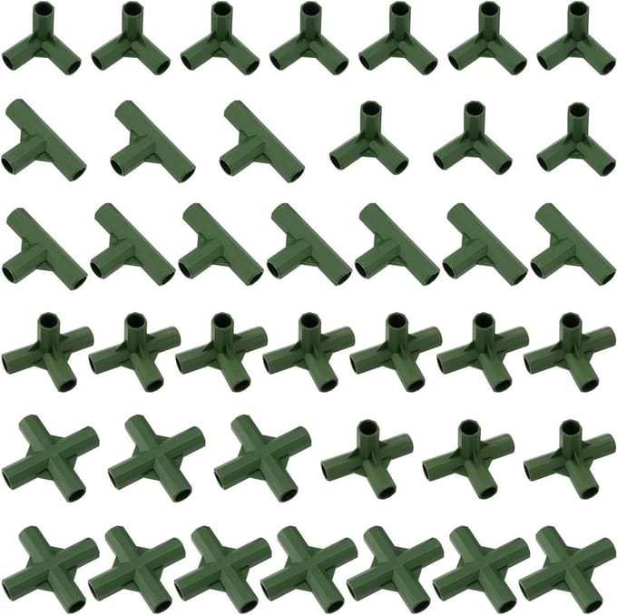 Kasframe Connectoren - Hoekverbinders - Frame Bouwen - Duurzaam Kunststof - 40 Stuks - Groen