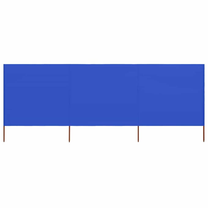 vidaXL - Windscherm - 3-panelen - 400x120 - cm - stof - azuurblauw