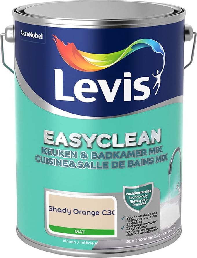 Levis - Easyclean Keuken & Badkamer Mix - Shady Orange C30 - Mengverf - 5 L