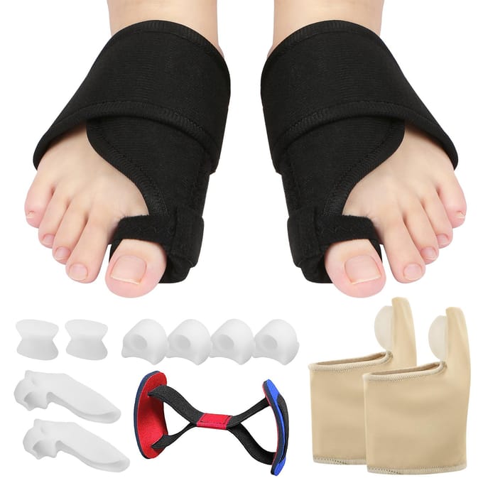 13-delige Bunion Corrector Set Bunion Relief Protector Sleeves Kit Teenafscheiders Spacers Stijltangen 13pcs beige