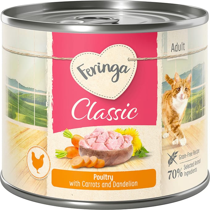 18x200g Gevogelte Feringa Classic Meat Menu Kattenvoer