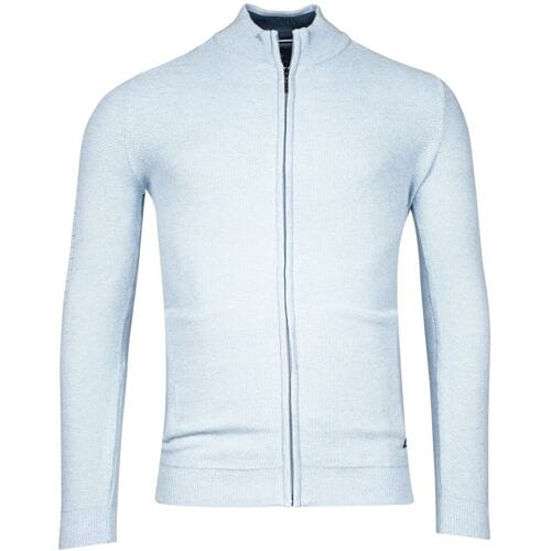 Baileys Vest Cardigan Zip Allover Structure Soft Blue / male