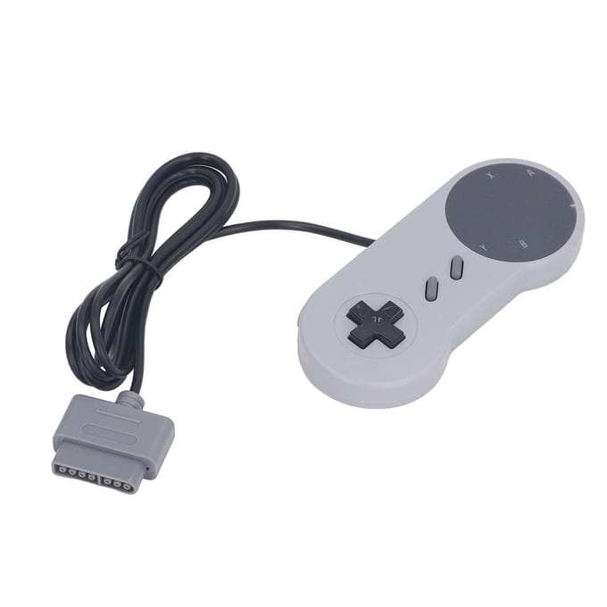 Bekabelde Gamepad 16Bit Spelcontroller Klassieke Gamepad Joystick Compatibel voor SNES voor SFC gray