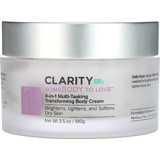 ClarityRx, Somebody to Love, Crème Corps Transformante Multifonction 4-en-1, 100g (3,5 oz) white