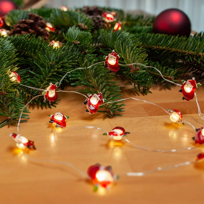 Lindby LED lichtketting Motje, Kerstman, 320 cm, IP20