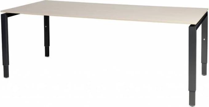 Verstelbaar Bureau - Domino 200x90 robson - zwart frame