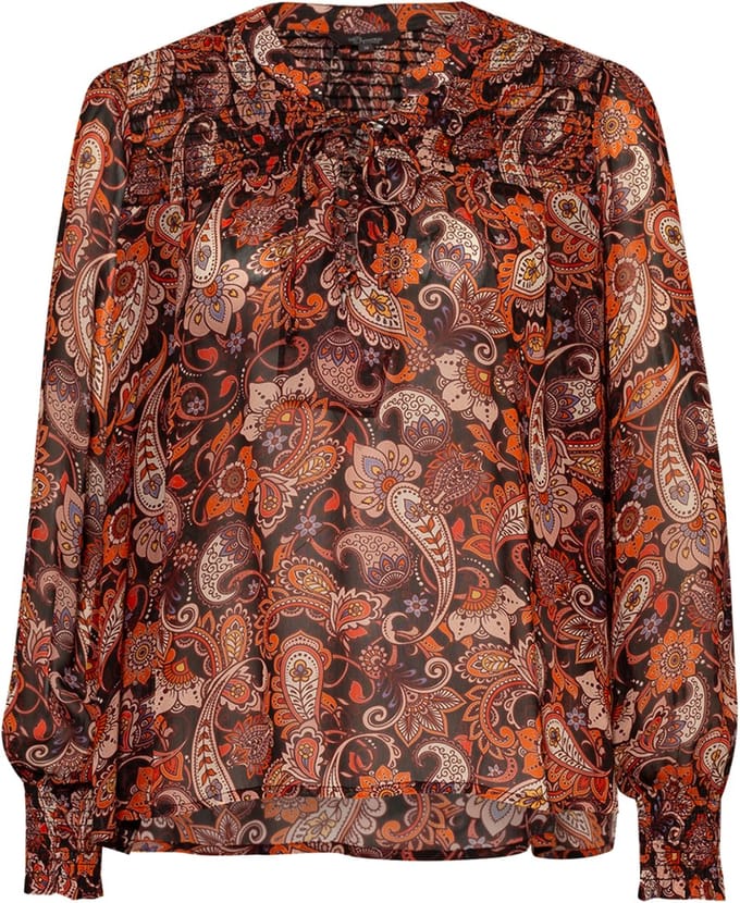 Princess goes Hollywood • oranje paisley blouse • maat 36