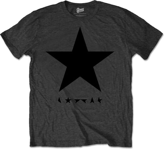 David Bowie - Blackstar Heren T-shirt - M - Grijs