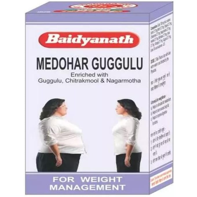 Medohar Guggul (120 tabbladen, 700 mg), Medohar Guggulu, Baidyanath 700 mg