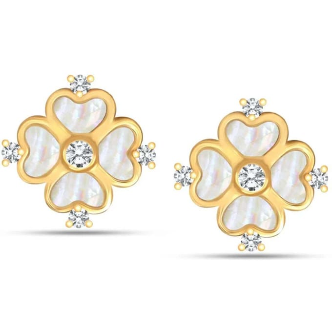Dames Klaverbloem Oorbellen in 925 Sterling Zilver BIPE002