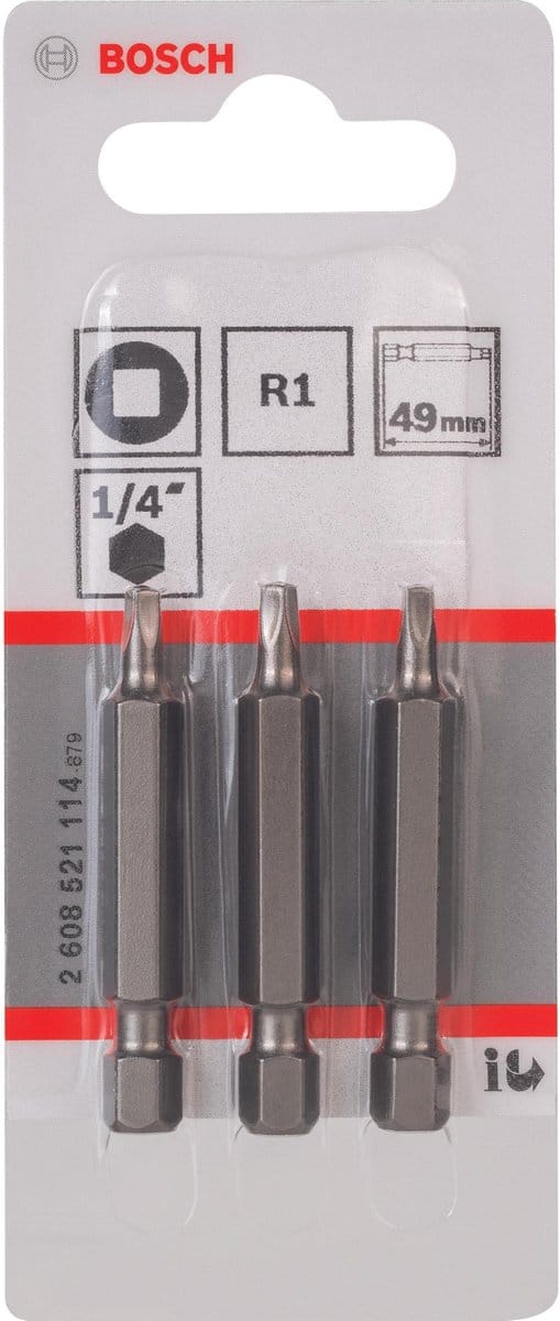 "BIT 4-KANT 1 XH 1/4"" 49MM (3)"