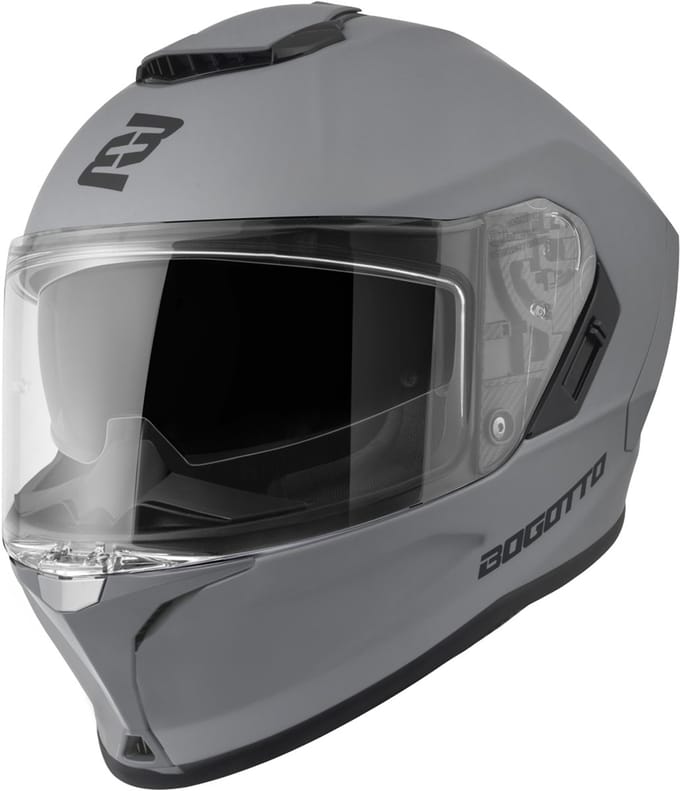 Bogotto Phantom Zwart Grijs Fiberglas Integraalhelm - Helm