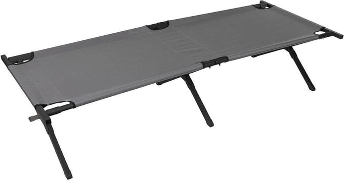 Tesco 1-persoons veldbed, metalen frame, antraciet