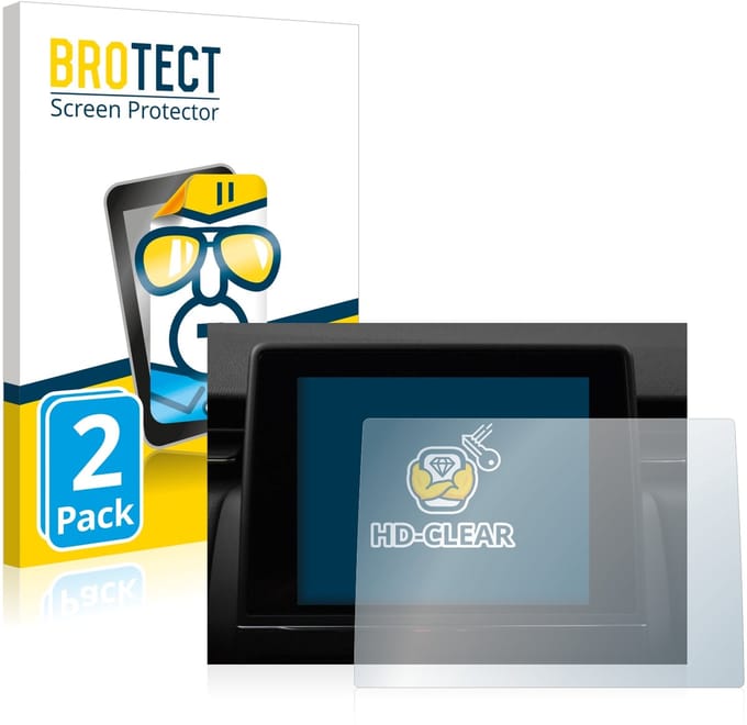 BROTECT - Screenprotector voor Renault Clio V 2020 Easy Link 7" - Folie Beschermfolie transparant 2 Stuks