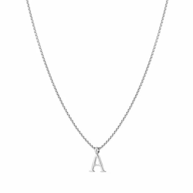 Bijoutheek Collier Letter A Zilver