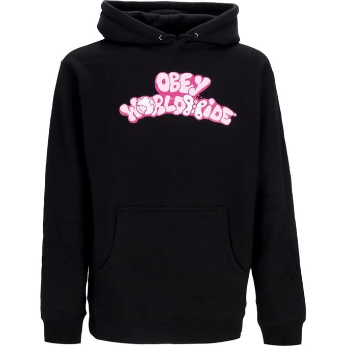 W Worldwide Butterfly 2 Basic Fleece zwarte dameshoodie met capuchon