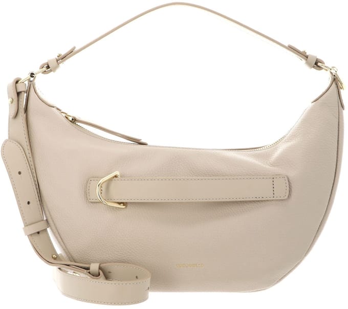 COCCINELLE Leren schoudertas handtas Paki Handbag Leather Sandshell / Sandshell beige