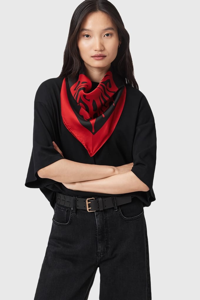AllSaints Marley Square Black Taglia: OS | Sciarpe Outlet | Donna | Nero
