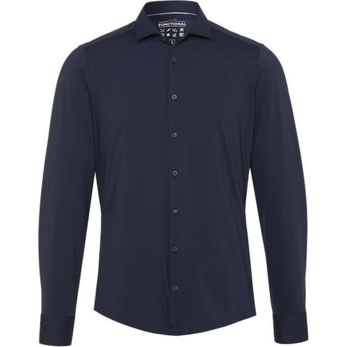 Pure Overhemd Functional Donkerblauw - Maat 37 - Heren - Overhemden Casual