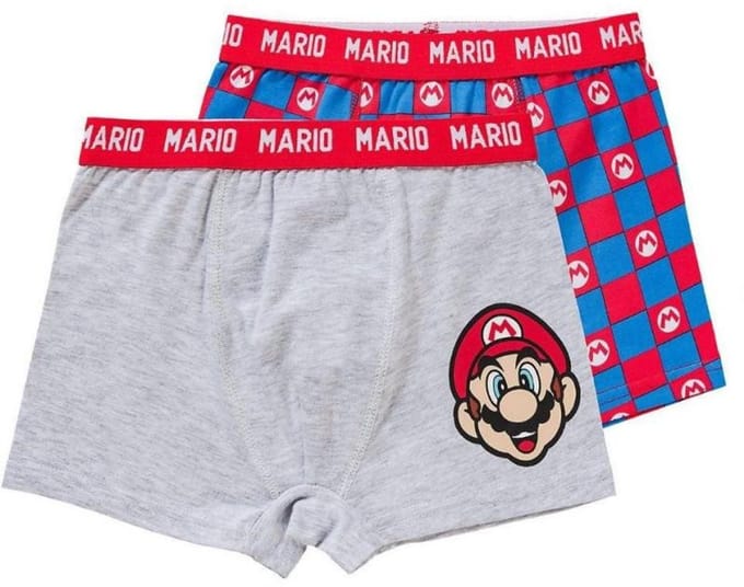 Super Mario kinderboxershorts 2 stuks/pak 10 jaar
