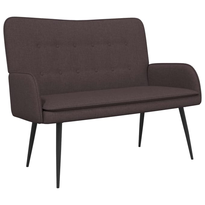 vidaXL - 2-Zits - Sofa - Donkerbruin - 115 - x - 61 - x - 87 - cm - Stof