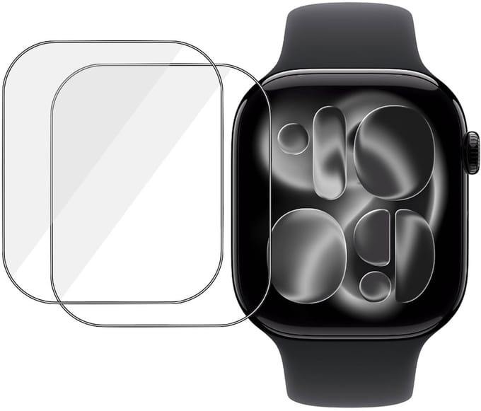2x Screenprotector geschikt voor Apple Watch 42mm - Folie Screen Protector